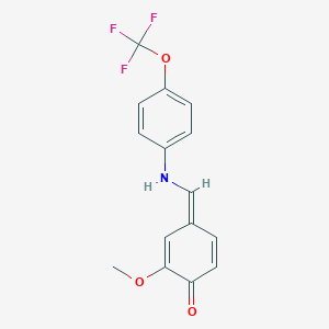 molecular formula C15H12F3NO3 B325762 (4Z)-2-methoxy-4-[[4-(trifluoromethoxy)anilino]methylidene]cyclohexa-2,5-dien-1-one 