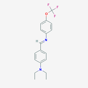 molecular formula C18H19F3N2O B325765 N-[4-(diethylamino)benzylidene]-N-[4-(trifluoromethoxy)phenyl]amine 