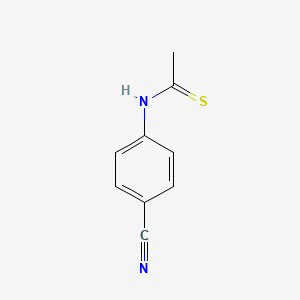molecular formula C9H8N2S B3257663 N-(4-cyanophenyl)ethanethioamide CAS No. 29277-45-0