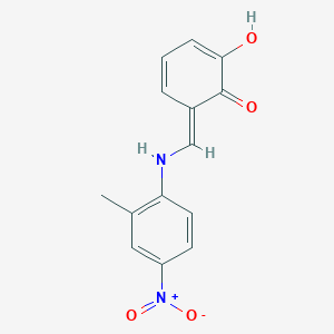 molecular formula C14H12N2O4 B325767 (6E)-2-hydroxy-6-[(2-methyl-4-nitroanilino)methylidene]cyclohexa-2,4-dien-1-one 