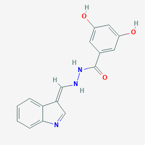 molecular formula C16H13N3O3 B325771 3,5-dihydroxy-N'-[(Z)-indol-3-ylidenemethyl]benzohydrazide 