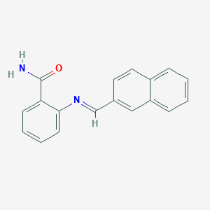 molecular formula C18H14N2O B325773 2-[(2-Naphthylmethylene)amino]benzamide 