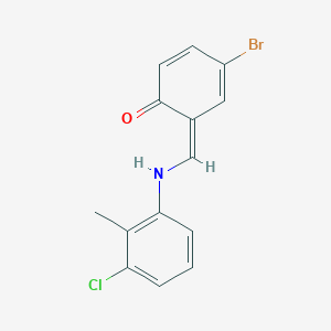 (6Z)-4-bromo-6-[(3-chloro-2-methylanilino)methylidene]cyclohexa-2,4-dien-1-one