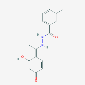 molecular formula C16H16N2O3 B325779 N'-[(1E)-1-(2-hydroxy-4-oxocyclohexa-2,5-dien-1-ylidene)ethyl]-3-methylbenzohydrazide 