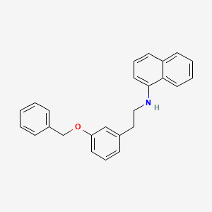 molecular formula C25H23NO B3257797 N-(3-(Benzyloxy)phenethyl)naphthalen-1-amine CAS No. 295319-69-6