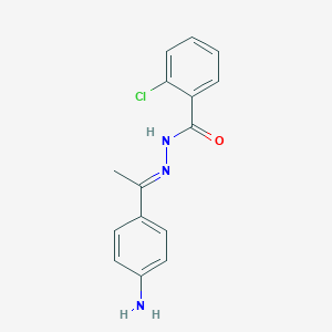 molecular formula C15H14ClN3O B325786 N'-[1-(4-aminophenyl)ethylidene]-2-chlorobenzohydrazide 