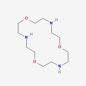 molecular formula C12H27N3O3 B3257862 1,7,13-Trioxa-4,10,16-triazacyclooctadecane CAS No. 296-38-8