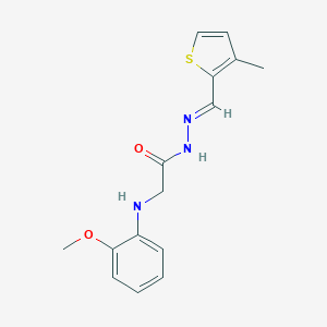 molecular formula C15H17N3O2S B325789 2-(2-methoxyanilino)-N'-[(3-methylthien-2-yl)methylene]acetohydrazide 