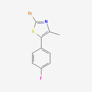 molecular formula C10H7BrFNS B3258001 2-Bromo-5-(4-fluorophenyl)-4-methylthiazole CAS No. 299219-73-1