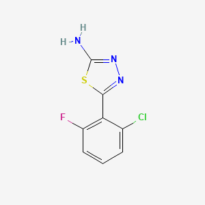molecular formula C8H5ClFN3S B3258026 5-(2-氯-6-氟苯基)-1,3,4-噻二唑-2-胺 CAS No. 299934-62-6