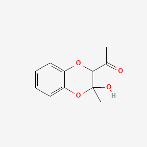 molecular formula C11H12O4 B3258080 1-(3-Hydroxy-3-methyl-2,3-dihydro-1,4-benzodioxin-2-yl)ethan-1-one CAS No. 300381-34-4