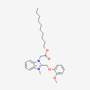 1-Decyloxycarbonylmethyl-2-(2-methoxy-phenoxymethyl)-3-methyl-3H-benzoimidazol-1-ium