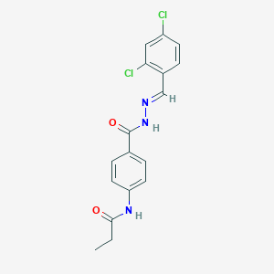 N-(4-{[2-(2,4-dichlorobenzylidene)hydrazino]carbonyl}phenyl)propanamide