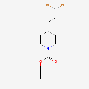 molecular formula C13H21Br2NO2 B3258156 Tert-butyl 4-(3,3-dibromoallyl)piperidine-1-carboxylate CAS No. 301185-40-0