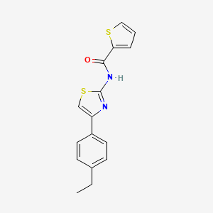 molecular formula C16H14N2OS2 B3258165 N-[4-(4-ethylphenyl)-1,3-thiazol-2-yl]thiophene-2-carboxamide CAS No. 301234-16-2