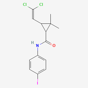 molecular formula C14H14Cl2INO B3258177 3-(2,2-dichloroethenyl)-N-(4-iodophenyl)-2,2-dimethylcyclopropane-1-carboxamide CAS No. 301359-13-7