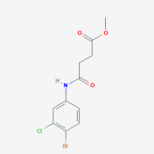 molecular formula C11H11BrClNO3 B325818 Methyl 4-(4-bromo-3-chloroanilino)-4-oxobutanoate 