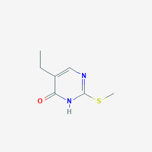 molecular formula C7H10N2OS B3258181 4-Pyrimidinol, 5-ethyl-2-methylthio- CAS No. 30150-54-0