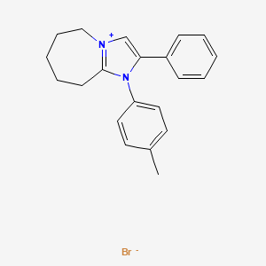 molecular formula C21H23BrN2 B3258186 2-phenyl-1-(p-tolyl)-6,7,8,9-tetrahydro-5H-imidazo[1,2-a]azepin-1-ium bromide CAS No. 301525-94-0