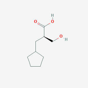 B3258214 (R)-alpha-(Hydroxymethyl)-cyclopentanepropanoic acid CAS No. 301685-09-6