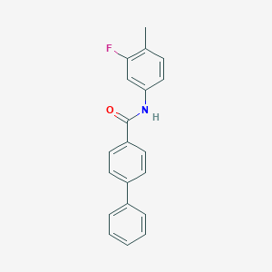 molecular formula C20H16FNO B325824 N-(3-fluoro-4-methylphenyl)biphenyl-4-carboxamide 