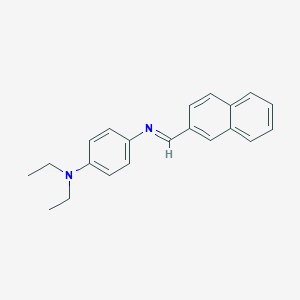 molecular formula C21H22N2 B325826 N-[4-(diethylamino)phenyl]-N-(2-naphthylmethylene)amine 