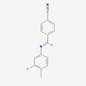 4-{[(3-Fluoro-4-methylphenyl)imino]methyl}benzonitrile