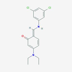 (6E)-6-[(3,5-dichloroanilino)methylidene]-3-(diethylamino)cyclohexa-2,4-dien-1-one