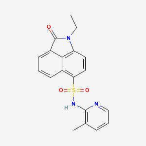 molecular formula C19H17N3O3S B3258300 1-ethyl-N-(3-methylpyridin-2-yl)-2-oxo-1,2-dihydrobenzo[cd]indole-6-sulfonamide CAS No. 302935-63-3