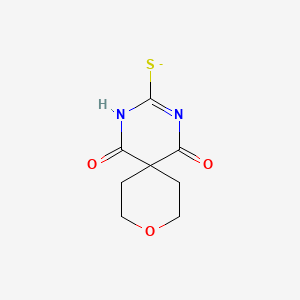 molecular formula C8H9N2O3S- B3258314 1,5-Dioxo-9-oxa-2,4-diazaspiro[5.5]undec-2-ene-3-thiolate CAS No. 303042-00-4