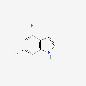 molecular formula C9H7F2N B3258315 1H-Indole, 4,6-difluoro-2-methyl- CAS No. 303042-74-2