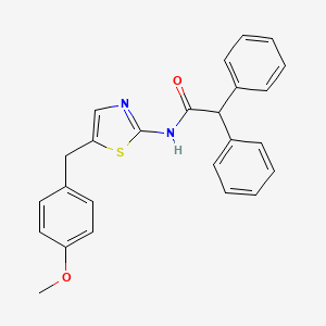 molecular formula C25H22N2O2S B3258321 N-[5-(4-methoxybenzyl)-1,3-thiazol-2-yl]-2,2-diphenylacetamide CAS No. 303092-96-8