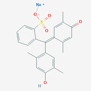 molecular formula C23H21NaO5S B3258334 Sodium;2-[(E)-(2,5-dimethyl-4-oxocyclohexa-2,5-dien-1-ylidene)-(4-hydroxy-2,5-dimethylphenyl)methyl]benzenesulfonate CAS No. 303136-70-1
