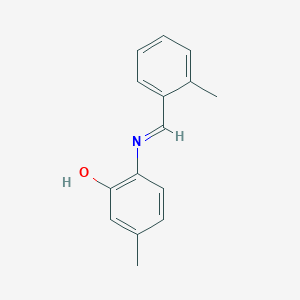 molecular formula C15H15NO B325840 5-Methyl-2-[(2-methylbenzylidene)amino]phenol 