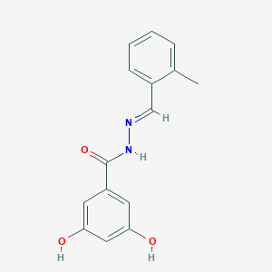 molecular formula C15H14N2O3 B325841 3,5-dihydroxy-N'-(2-methylbenzylidene)benzohydrazide 