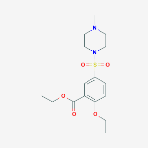 molecular formula C16H24N2O5S B3258417 Ethyl 2-ethoxy-5-(4-methyl-1-piperazinylsulfonyl)benzoate CAS No. 304435-84-5