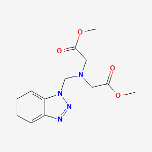 molecular formula C13H16N4O4 B3258426 Methyl 2-[benzotriazol-1-ylmethyl-(2-methoxy-2-oxoethyl)amino]acetate CAS No. 304460-09-1