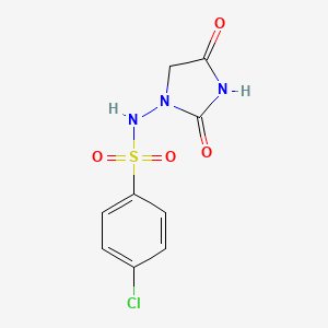 molecular formula C9H8ClN3O4S B3258434 4-chloro-N-(2,4-dioxoimidazolidin-1-yl)benzenesulfonamide CAS No. 30458-49-2