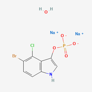 molecular formula C8H6BrClNNa2O5P B3258442 Disodium;(5-bromo-4-chloro-1H-indol-3-yl) phosphate;hydrate CAS No. 304656-10-8