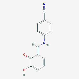 4-[[(E)-(5-hydroxy-6-oxocyclohexa-2,4-dien-1-ylidene)methyl]amino]benzonitrile