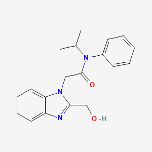 molecular formula C19H21N3O2 B3258504 2-[2-(hydroxymethyl)benzimidazolyl]-N-(methylethyl)-N-phenylacetamide CAS No. 305347-22-2