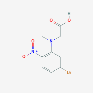 molecular formula C9H9BrN2O4 B3258522 2-[(5-Bromo-2-nitrophenyl)(methyl)amino]acetic acid CAS No. 305790-78-7