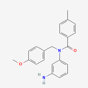 molecular formula C22H22N2O2 B3258536 N-(3-aminophenyl)-N-[(4-methoxyphenyl)methyl]-4-methylbenzamide CAS No. 305851-23-4