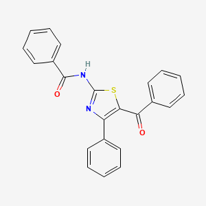 molecular formula C23H16N2O2S B3258538 N-(5-benzoyl-4-phenyl-1,3-thiazol-2-yl)benzamide CAS No. 305851-70-1