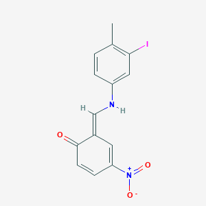 (6E)-6-[(3-iodo-4-methylanilino)methylidene]-4-nitrocyclohexa-2,4-dien-1-one