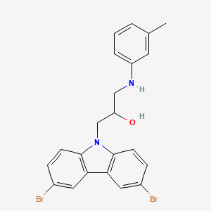 molecular formula C22H20Br2N2O B3258546 1-(3,6-Dibromo-carbazol-9-yl)-3-m-tolylamino-propan-2-ol CAS No. 305862-95-7