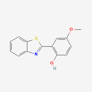 molecular formula C14H11NO2S B3258549 苯酚，2-(2-苯并噻唑基)-4-甲氧基- CAS No. 30612-17-0