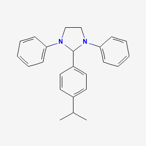 molecular formula C24H26N2 B3258558 1,3-Diphenyl-2-[4-(propan-2-yl)phenyl]imidazolidine CAS No. 306325-43-9