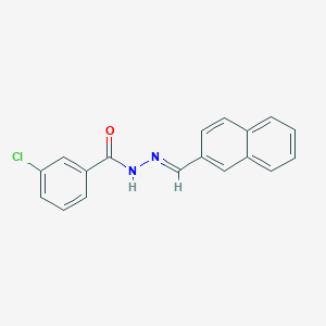 molecular formula C18H13ClN2O B325856 3-chloro-N'-(2-naphthylmethylene)benzohydrazide 