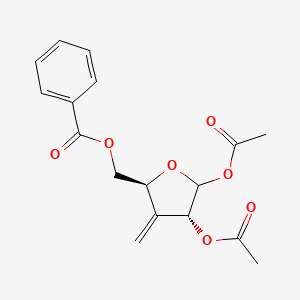 molecular formula C17H18O7 B3258604 [(2S,4R)-4,5-Diacetyloxy-3-methylideneoxolan-2-yl]methyl benzoate CAS No. 306960-22-5